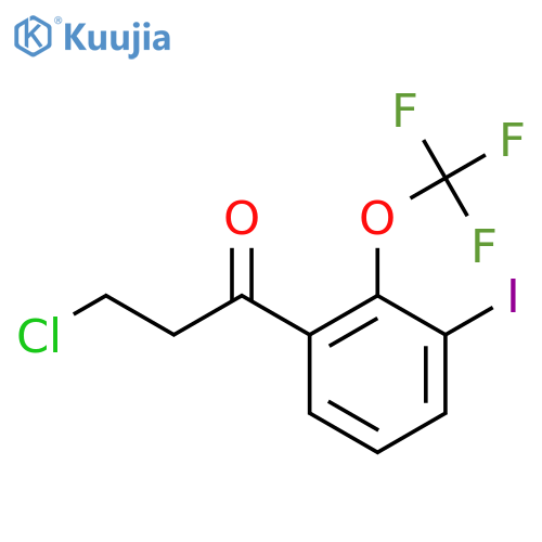 3-Chloro-3'-iodo-2'-(trifluoromethoxy)propiophenone structure
