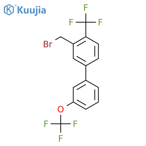 3-Bromomethyl-3'-(trifluoromethoxy)-4-(trifluoromethyl)biphenyl structure
