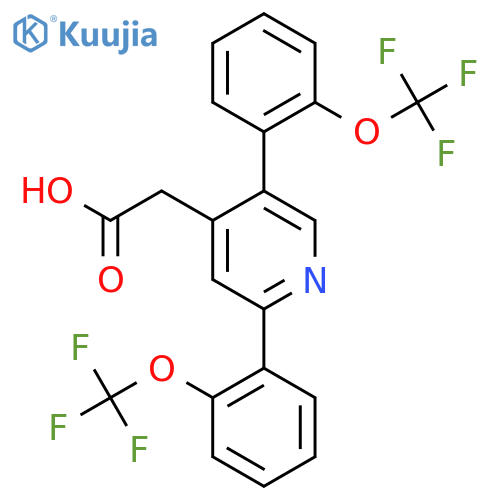 2,5-Bis(2-(trifluoromethoxy)phenyl)pyridine-4-acetic acid structure