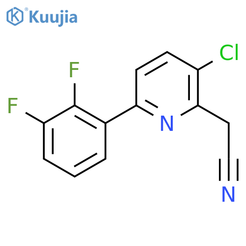 3-Chloro-6-(2,3-difluorophenyl)pyridine-2-acetonitrile structure