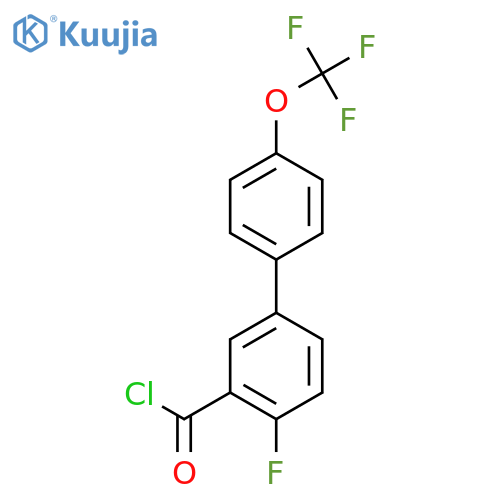 4-Fluoro-4'-(trifluoromethoxy)biphenyl-3-carbonyl chloride structure