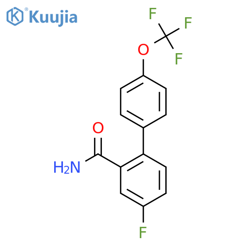 4-Fluoro-4'-(trifluoromethoxy)biphenyl-2-carboxylic acid amide structure