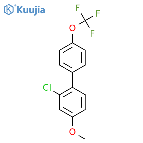 2-Chloro-4-methoxy-4'-(trifluoromethoxy)biphenyl structure