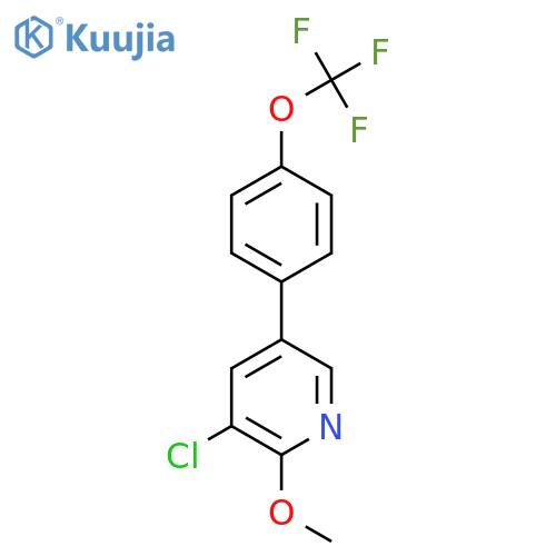 3-Chloro-2-methoxy-5-(4-(trifluoromethoxy)phenyl)pyridine structure