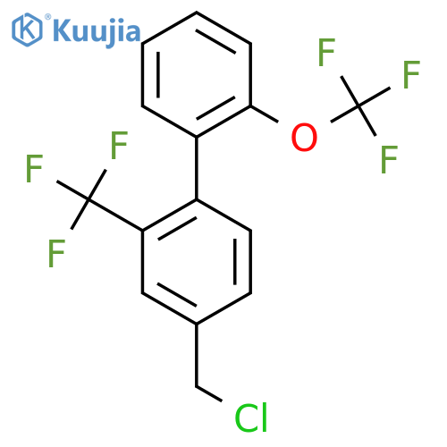 4-Chloromethyl-2'-(trifluoromethoxy)-2-(trifluoromethyl)biphenyl structure