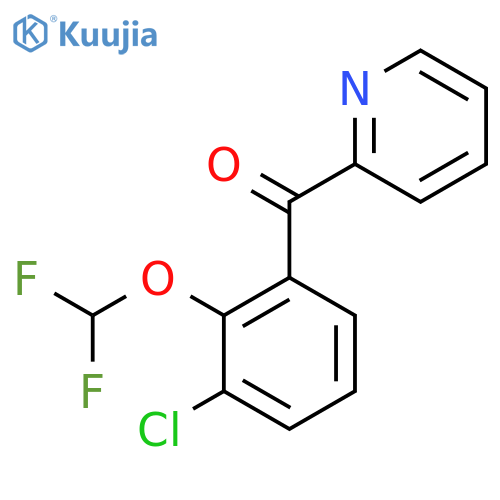 2-(3-Chloro-2-(difluoromethoxy)benzoyl)pyridine structure