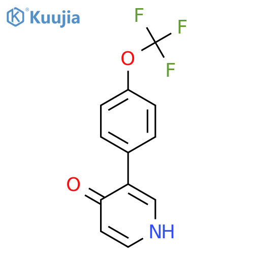 4-Hydroxy-3-(4-(trifluoromethoxy)phenyl)pyridine structure