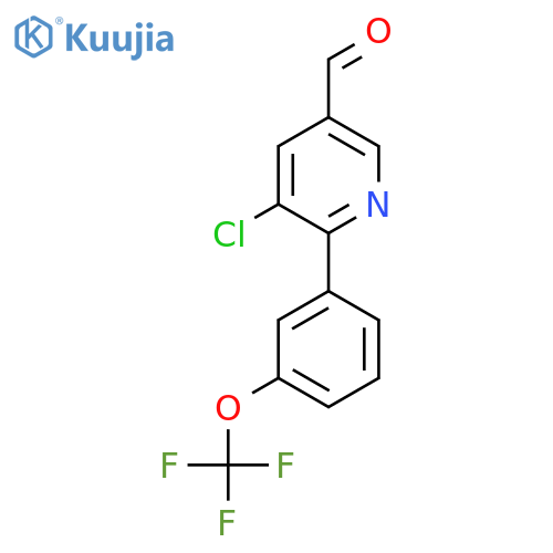 5-Chloro-6-(3-(trifluoromethoxy)phenyl)nicotinaldehyde structure
