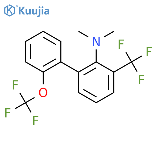Dimethyl-(2'-(trifluoromethoxy)-3-(trifluoromethyl)biphenyl-2-yl)-amine structure