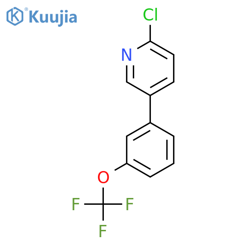 2-Chloro-5-(3-(trifluoromethoxy)phenyl)pyridine structure