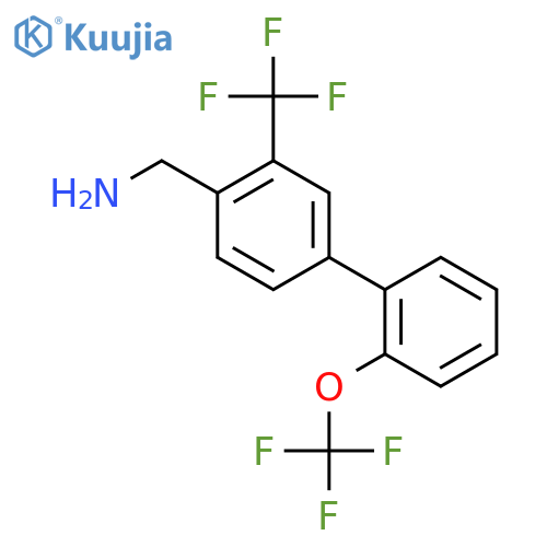 C-(2'-(Trifluoromethoxy)-3-(trifluoromethyl)biphenyl-4-yl)-methylamine structure