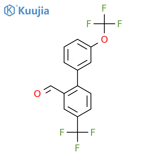 3'-(Trifluoromethoxy)-4-(trifluoromethyl)biphenyl-2-carboxaldehyde structure