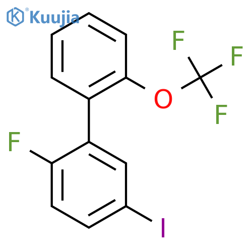 2-Fluoro-5-iodo-2'-(trifluoromethoxy)biphenyl structure