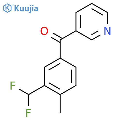 3-(3-(Difluoromethyl)-4-methylbenzoyl)pyridine structure