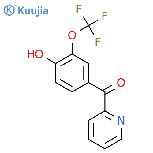 2-(4-Hydroxy-3-(trifluoromethoxy)benzoyl)pyridine structure