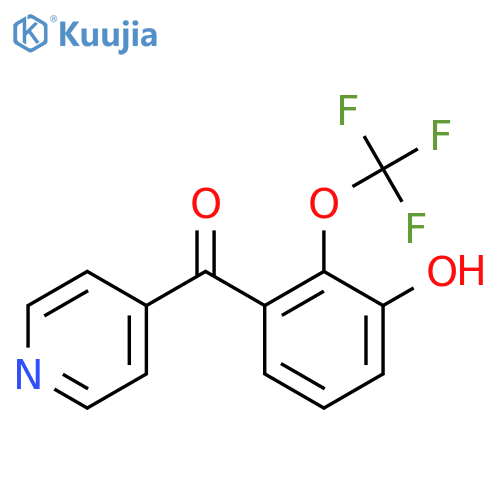 4-(3-Hydroxy-2-(trifluoromethoxy)benzoyl)pyridine structure