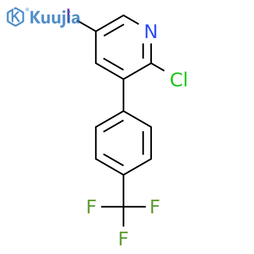 2-Chloro-5-iodo-3-(4-(trifluoromethyl)phenyl)pyridine structure