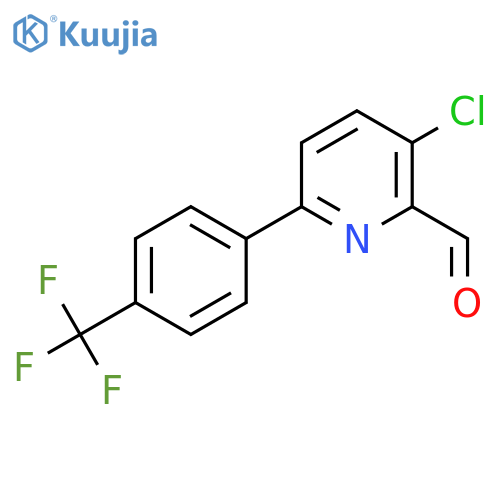 3-Chloro-6-(4-(trifluoromethyl)phenyl)picolinaldehyde structure