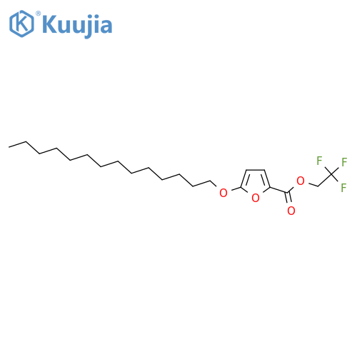 2,2,2-Trifluoroethyl 5-(tetradecyloxy)furan-2-carboxylate structure