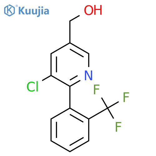 3-Chloro-2-(2-(trifluoromethyl)phenyl)pyridine-5-methanol structure
