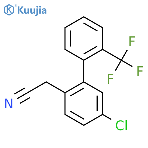 5-Chloro-2'-(trifluoromethyl)biphenyl-2-acetonitrile structure