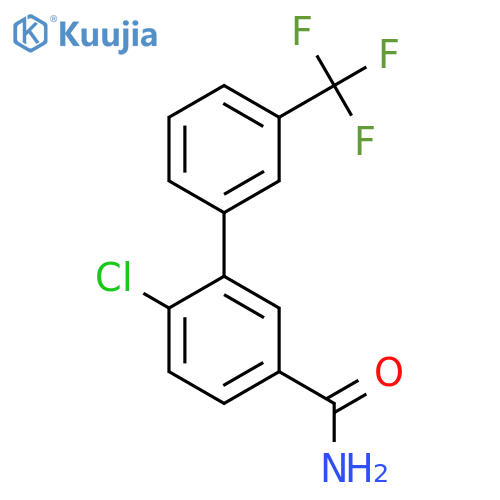 6-Chloro-3'-(trifluoromethyl)biphenyl-3-carboxylic acid amide structure