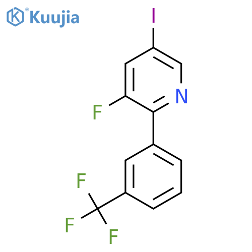 3-Fluoro-5-iodo-2-(3-(trifluoromethyl)phenyl)pyridine structure