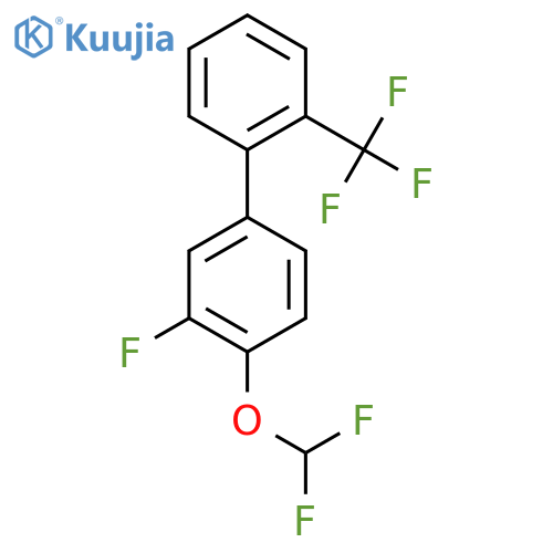 4-(Difluoromethoxy)-3-fluoro-2'-(trifluoromethyl)biphenyl structure