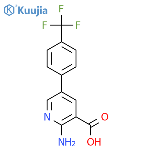 2-Amino-5-(4-trifluoromethylphenyl)nicotinic acid structure