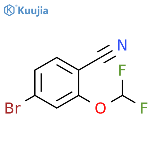 4-bromo-2-(difluoromethoxy)benzonitrile structure