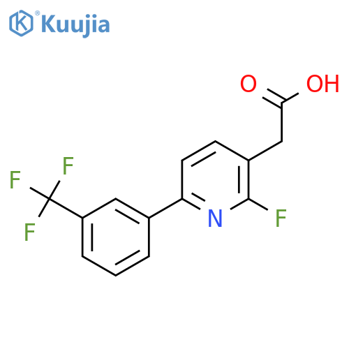 2-Fluoro-6-(3-(trifluoromethyl)phenyl)pyridine-3-acetic acid structure