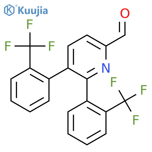 5,6-Bis(2-(trifluoromethyl)phenyl)picolinaldehyde structure