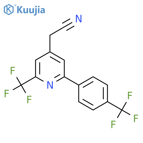 2-(Trifluoromethyl)-6-(4-(trifluoromethyl)phenyl)pyridine-4-acetonitrile structure
