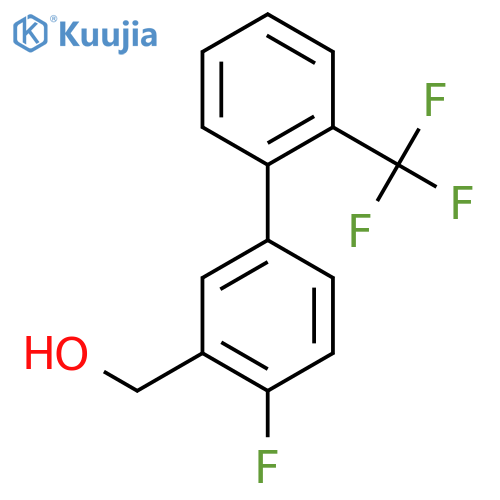 4-Fluoro-2'-(trifluoromethyl)biphenyl-3-methanol structure