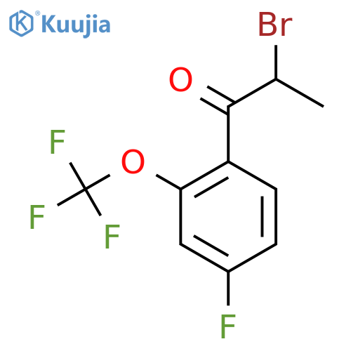 2-Bromo-4'-fluoro-2'-(trifluoromethoxy)propiophenone structure