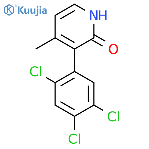 2-Hydroxy-4-methyl-3-(2,4,5-trichlorophenyl)pyridine structure