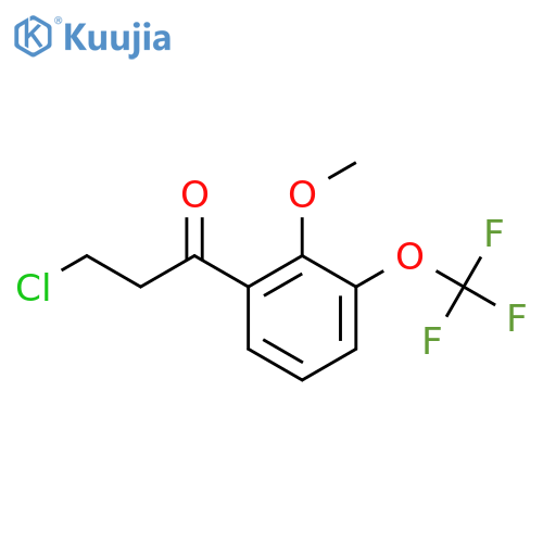 3-Chloro-2'-methoxy-3'-(trifluoromethoxy)propiophenone structure