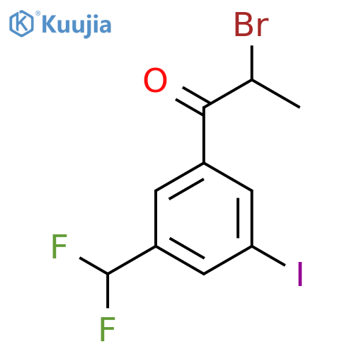 2-Bromo-3'-iodo-5'-(difluoromethyl)propiophenone structure