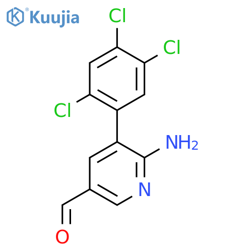 6-Amino-5-(2,4,5-trichlorophenyl)nicotinaldehyde structure
