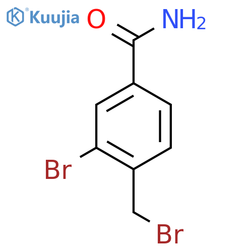 3-Bromo-4-(bromomethyl)benzamide structure