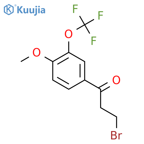 3-Bromo-4'-methoxy-3'-(trifluoromethoxy)propiophenone structure