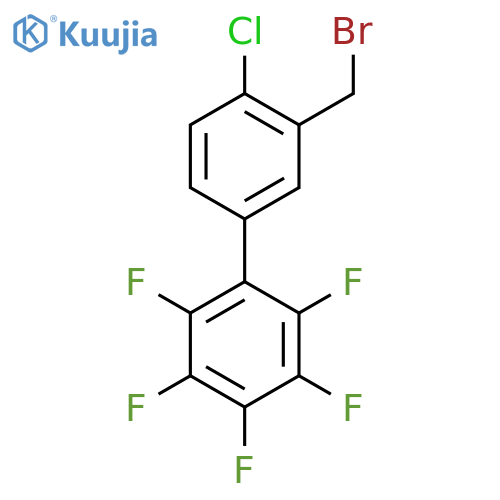 3'-Bromomethyl-4'-chloro-2,3,4,5,6-pentafluorobiphenyl structure