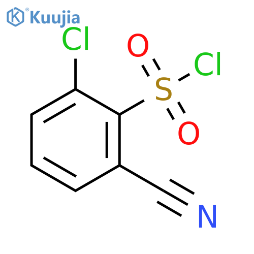 2-chloro-6-cyanobenzene-1-sulfonyl chloride structure