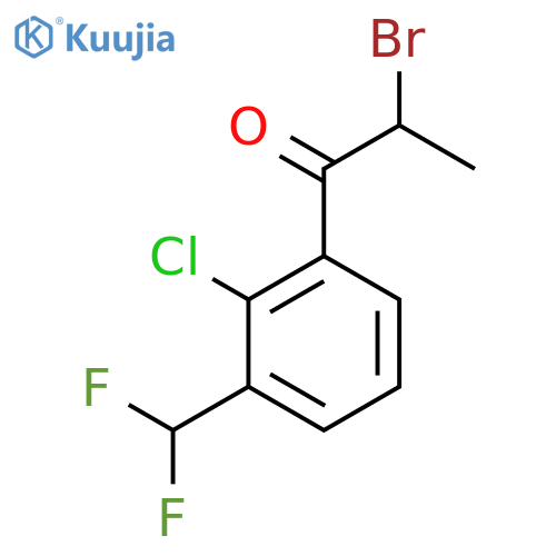 2-Bromo-2'-chloro-3'-(difluoromethyl)propiophenone structure