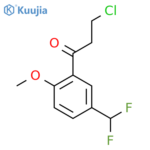 3-Chloro-5'-(difluoromethyl)-2'-methoxypropiophenone structure