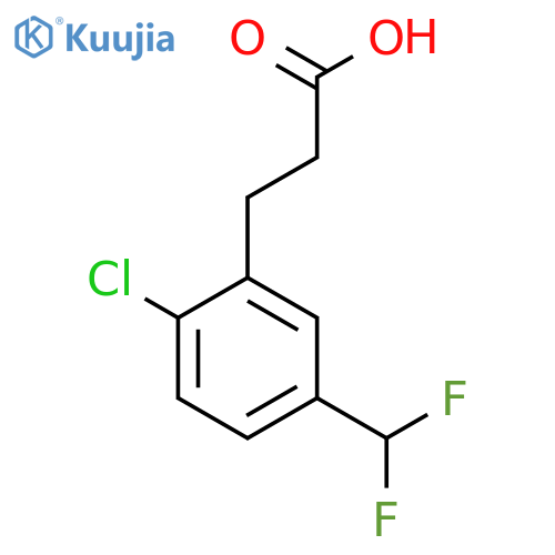 3-(2'-Chloro-5'-(difluoromethyl)phenyl)propionic acid structure