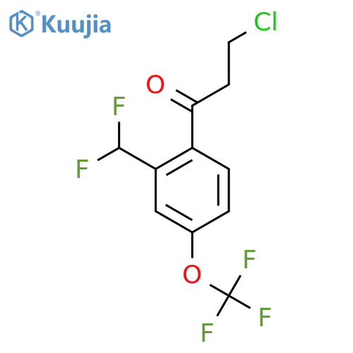 3-Chloro-2'-(difluoromethyl)-4'-(trifluoromethoxy)propiophenone structure