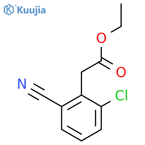 Ethyl 2-chloro-6-cyanophenylacetate structure