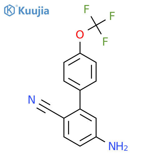 5-Amino-2-cyano-4'-(trifluoromethoxy)biphenyl structure