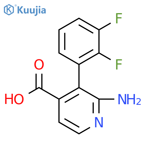 2-Amino-3-(2,3-difluorophenyl)isonicotinic acid structure
